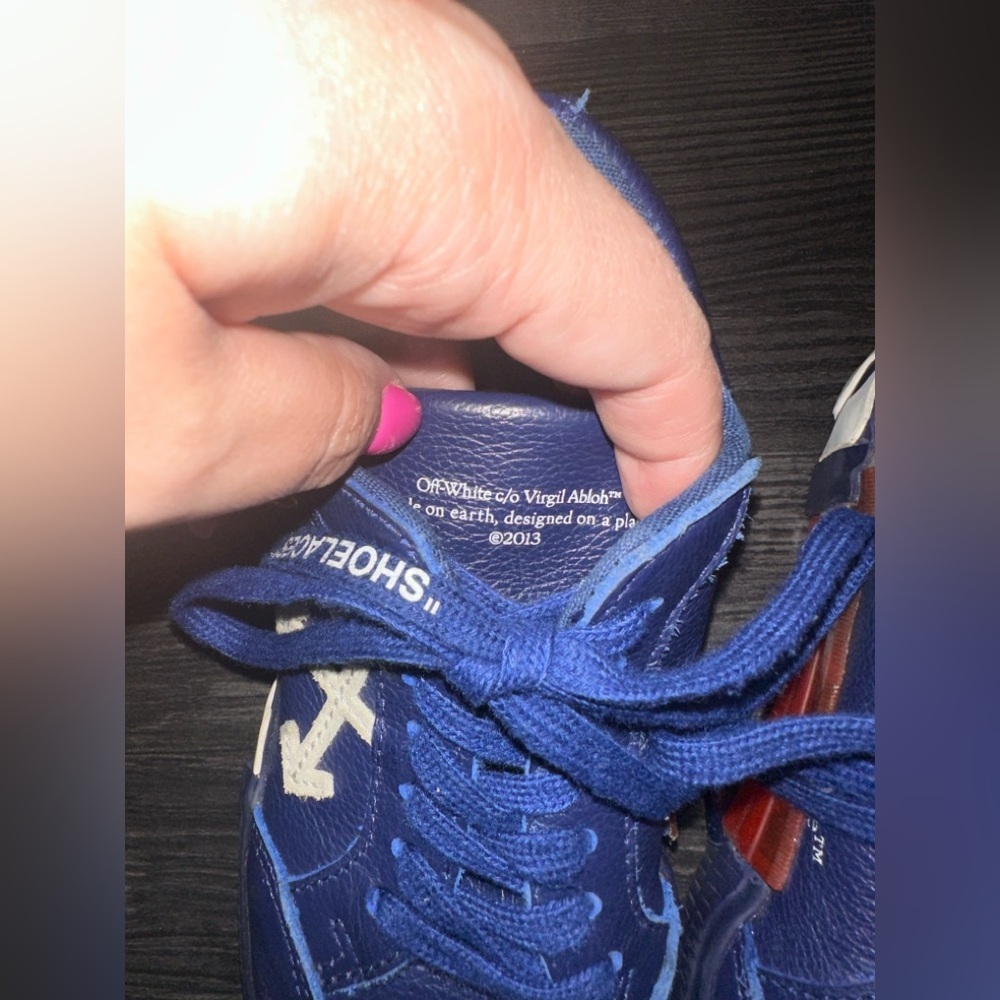 Off White Virgil Abloh Youth Kids 12.5/13 Navy Shoes - Picture 8 of 12